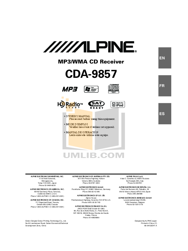 cda-9857 manual